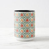 Kerst Floral Elegance Tweekleurige Koffiemok (Center)