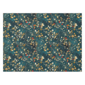 Kerst Floral Goud, Wit met rode bessen Tafelkleed (Voorkant (Horizontaal))