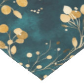 Kerst Floral Goud, Wit met rode bessen Tafelkleed (Gekanteld)