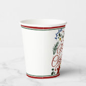 Kerst Florale Kerst Papier Bekers (Rechts)
