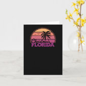 Kerst Florida Retro Sunset Lokale Pride Logo St Kaart (Gele Bloem)