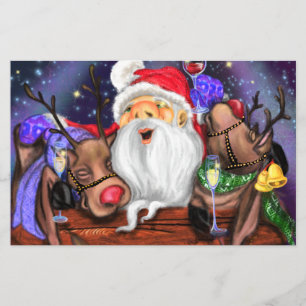 Kerst Flyer Sinterklaas en Rendieren Pret