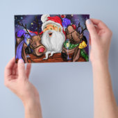 Kerst Flyer Sinterklaas en Rendieren Pret (Hand)