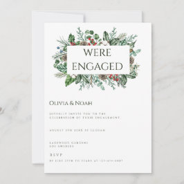 Kerst Foliage Engagement Party Uitnodiging