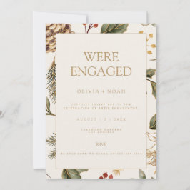 Kerst Foliage Engagement Party Uitnodiging