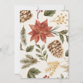 Kerst Foliage Engagement Party Uitnodiging (Achterkant)