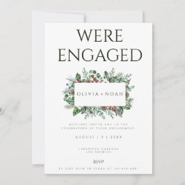 Kerst Foliage Engagement Party Uitnodiging