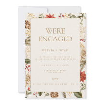 Kerst Foliage Engagement Party Uitnodiging