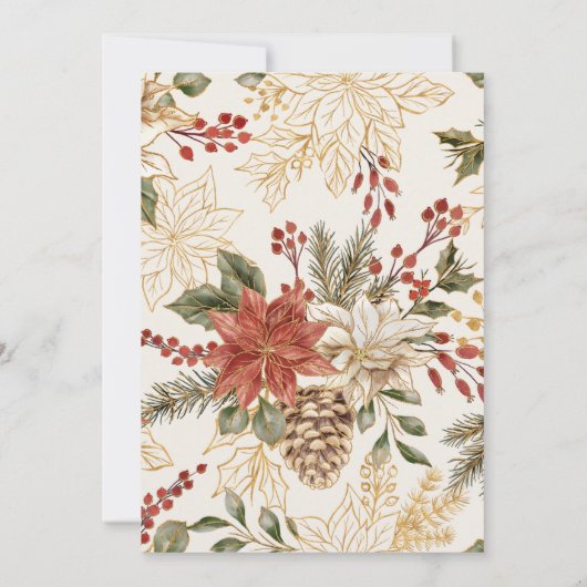 Kerst Foliage Engagement Party Uitnodiging (Achterkant)