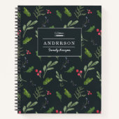 Kerst Foliage Gepersonaliseerd Familie Recept Boek (Voorkant)