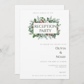Kerst Foliage Receptie Uitnodiging Kaart (Voorkant / Achterkant)