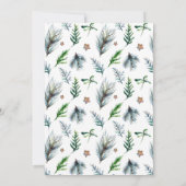 Kerst Foliage Red Bird Vakantie Cookie Exchange Kaart (Achterkant)