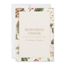 Kerst Foliage repetitie diner uitnodiging