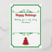 Kerst Folie Funny Gift Kaart Voucher Holder (Achterkant)