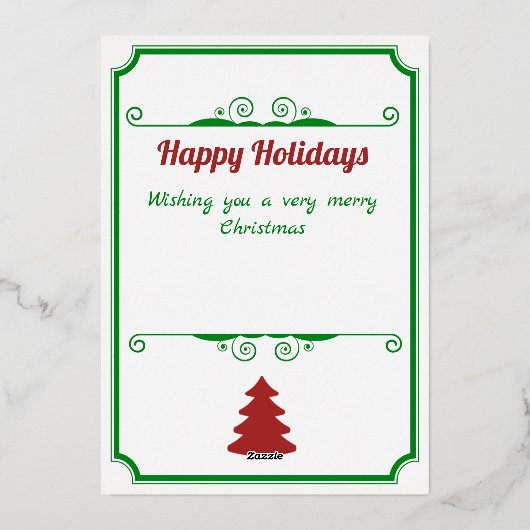 Kerst Folie Funny Gift Kaart Voucher Holder (Achterkant)