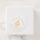 Kerst Folie Gouden Cadeautags Bedankjes Labels (Met doos)