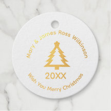 Kerst Folie Gouden Cadeautags