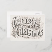 kerst folie uitnodiging briefkaart (Voorkant / Achterkant)