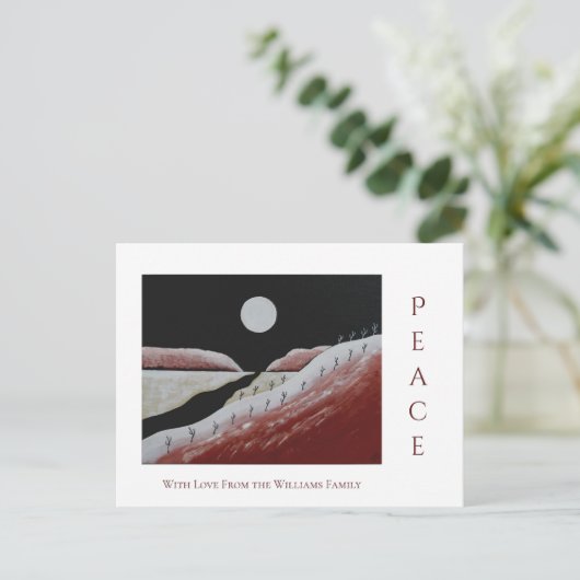 Kerst Folk Art Desert Zuidwest vrede Feestdagenkaart (Staand voorkant)