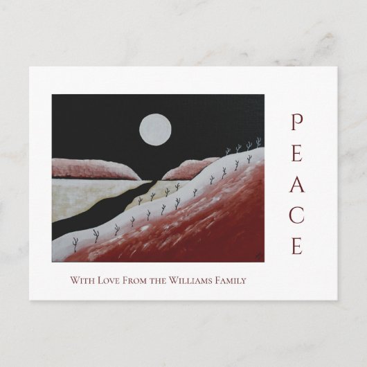 Kerst Folk Art Desert Zuidwest vrede Feestdagenkaart (Voorkant)