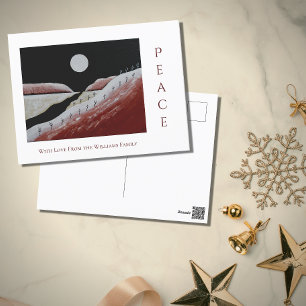 Kerst Folk Art Desert Zuidwest vrede Feestdagenkaart