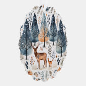 Kerst Folk Art Herten Ornament Kaart (Rechts)