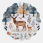 Kerst Folk Art Herten Ornament Kaart (Achterkant)