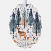 Kerst Folk Art Herten Ornament Kaart (Links)