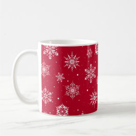 Kerst Folk Sneeuwvlokken Rode Koffie Mok