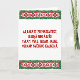Kerst Folk Song II Latviešu Tautasdziesma Feestdagen Kaart