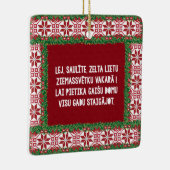 Kerst Folk Song III Latviesu Tautasdziesma Keramisch Ornament (Rechts)
