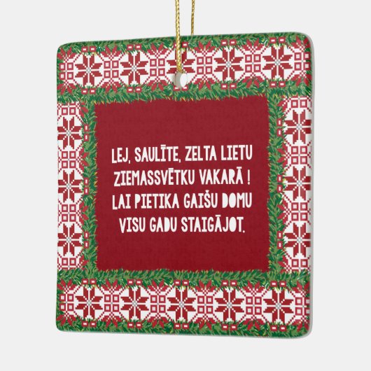 Kerst Folk Song III Latviesu Tautasdziesma Keramisch Ornament (Links)