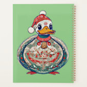 Kerst Folklore Duck Dearing Een Kerstman Hoed Planner (Achterkant)