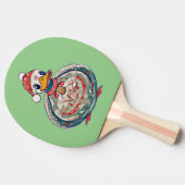 Kerst Folklore Duck Dearing Een Kerstman Hoed Tafeltennisbatje (Zijkant)
