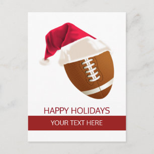 Kerst football Ball Santa Hat briefkaarten