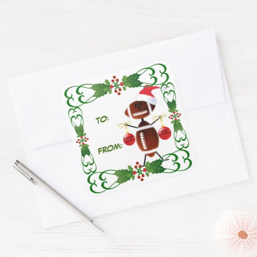 Kerst Football Gift Label (Envelop)