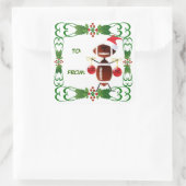 Kerst Football Gift Label (Tas)