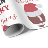 Kerst Football Gridiron Ball Aangepaste naam Cadeaupapier (Rol Hoek)
