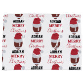 Kerst Football Gridiron Ball Aangepaste naam Groot Cadeauzakje (Voorkant)