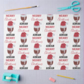 Kerst Football Gridiron Ball Aangepaste naam Tissuepapier (Craft)