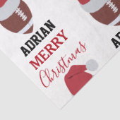 Kerst Football Gridiron Ball Aangepaste naam Tissuepapier (Detail)