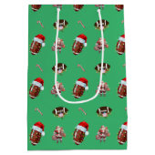 Kerst Football Groen Santa Light String Roos Medium Cadeauzakje (Achterkant)