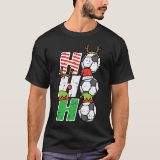 Kerst Football Ho Ho Ho Voetbal Xmas Sport Mannen T-shirt