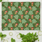 Kerst Football keukenhanddoek (Gevouwen)