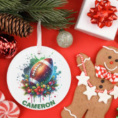 Kerst Football Liefhebber Aangepaste naam Ornament