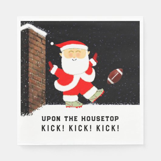Kerst Football Party Servet (Voorkant)