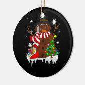 Kerst Football Sneeuwman Football Lover Merry XM Keramisch Ornament (Links)