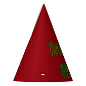 Kerst Forest Green Gold Brat op Crimson Red Feesthoedjes (Links)