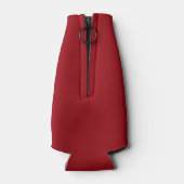 Kerst Forest Green Gold Brat op Crimson Red Flesjeskoeler (Achterkant)