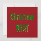 Kerst Forest Green Gold Brat op Crimson Red Kaart (Voorkant)